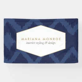 イカットパターン(Blue Designer) 横断幕