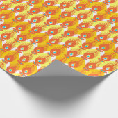 イカットファブリックのパターン:民族ヴィンテージデザイン。 ラッピングペーパー (角)