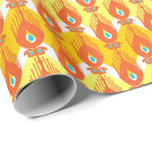 イカットファブリックのパターン:民族ヴィンテージデザイン。 ラッピングペーパー (ロールコーナー)