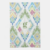 イカットフローラシームレスパターン キッチンタオル (縦)