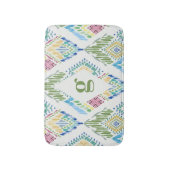 イカットフローラシームレスパターン バスマット (正面縦)