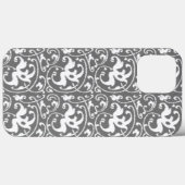 イカットフローラダマスク – グレー/グレーと白 Case-Mate iPhoneケース (裏面 (横))