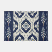 イカットフローラペイズリーパターン ドアマット (正面)