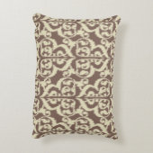 イカットムーリッシュダマスク – ベージュとチューペ アクセントクッション (裏面(縦))