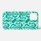 イカットムーリッシュダマスク – 孔雀とアクア Case-Mate iPhoneケース (裏面 (横))