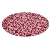 イカットムーリッシュダマスク – 濃い赤とピンク カッティングボード (角)