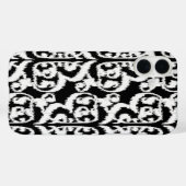 イカットムーリッシュダマスク – 白と黒 Case-Mate iPhoneケース (裏面 (横))