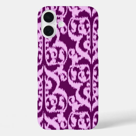 イカットムーリッシュダマスク – 紫と蘭 Case-Mate iPhoneケース (裏面)