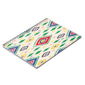 イカット幾何学的な民間伝承オーナメントとダイヤモンド。Tr ノートブック (左側)