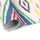 イカット幾何学的民俗オーナメントとダイヤモンド。Tr ラッピングペーパー (ロールコーナー)