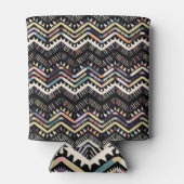 イカット幾何学的民俗学、部族のアステカパターン。 缶クーラー (裏面)