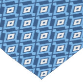 イカット模様、藍色、デニムブルー ショートテーブルランナー (コーナー)