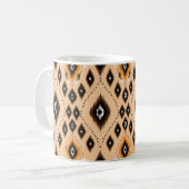 イカット民族幾何学民俗様式 コーヒーマグカップ (正面左)