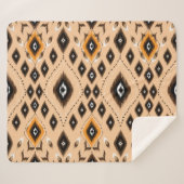 イカット民族幾何学民俗様式 シェルパブランケット (正面(横))