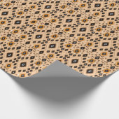 イカット民族幾何学民俗様式 ラッピングペーパー (角)