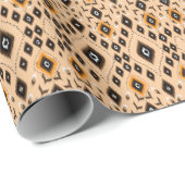 イカット民族幾何学民俗様式 ラッピングペーパー (ロールコーナー)