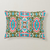 イカット民族抽象芸術パターン。シャーマン模様。ペニ アクセントクッション (裏面)