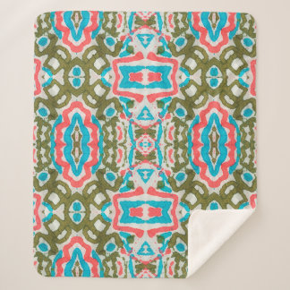イカット民族抽象芸術パターン。シャーマン模様。ペニ シェルパブランケット