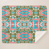 イカット民族抽象芸術パターン。シャーマン模様。ペニ シェルパブランケット (正面(横))