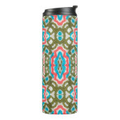 イカット民族抽象芸術パターン。シャーマン模様。ペニ タンブラー (回転左)