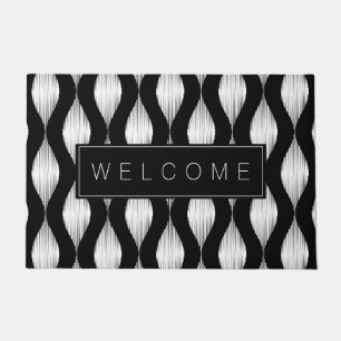 イカット織り柄カスタム歓迎ドアマット ドアマット