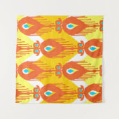 イカット織物模様 タペストリー (正面(横))