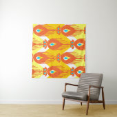 イカット織物模様 タペストリー (インサイチュ(横))