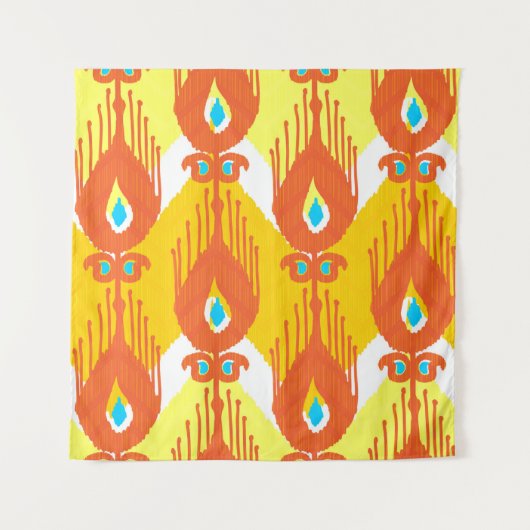 イカット織物模様 タペストリー (正面)