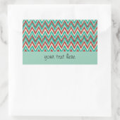 イカット7-2013colors.png 長方形シール (バッグ)