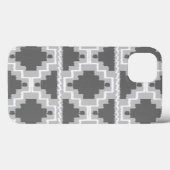 イカット アステカ柄 グレー/ライトグレー Case-Mate iPhoneケース (裏面 (横))