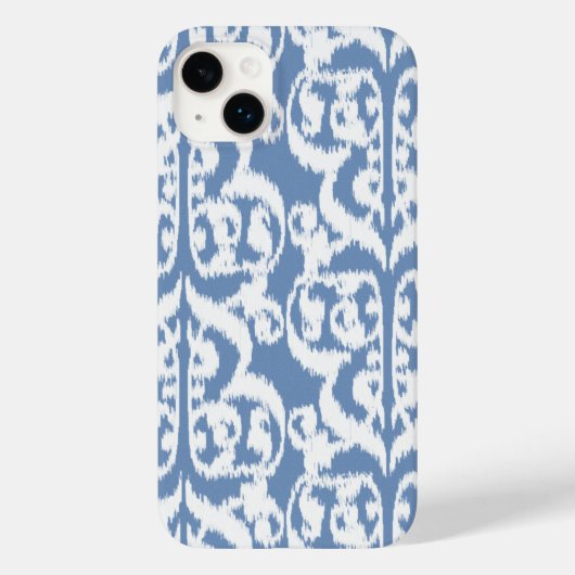 イカット モーリッシュ ダマスク - 空色と白 Case-Mate iPhoneケース (裏面)