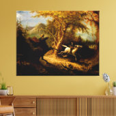 イカボドクレーンを追う頭のない騎兵 キャンバスプリント (インサイチュ (リビング))