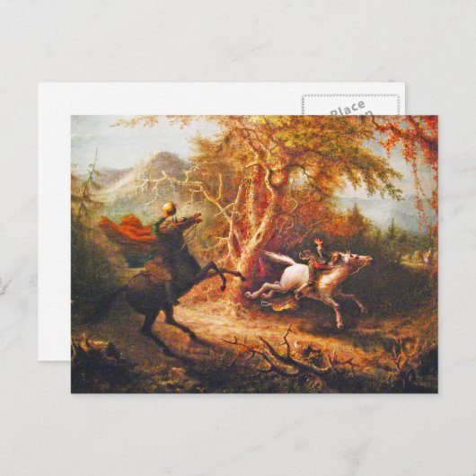 イカボドクレーンを追う頭のない騎兵 ポストカード (正面/裏面)