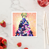 イカメリーマスイカのクリスマスツリー紙ナプキン スタンダードカクテルナプキン (インサイチュ)