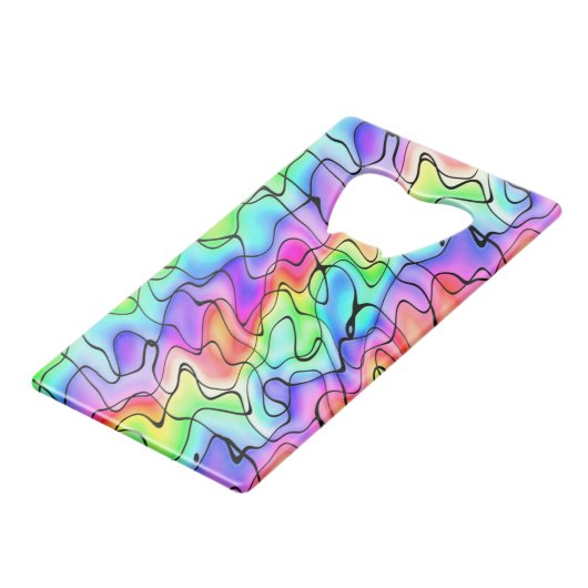 イカラフルンクと水の色 クレジットカード栓抜き (正面アングル)