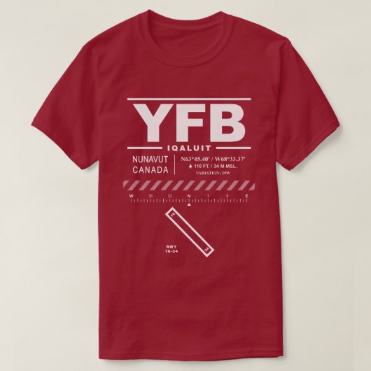 イカリット空港YFBティーシャツ Tシャツ (デザイン正面)