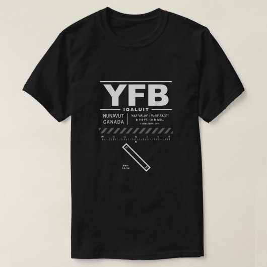 イカルイット空港ヌナヴォットCanada Yfb Tシャツ (デザイン正面)