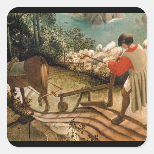 イカロスの秋との景色 スクエアシール (正面)