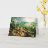 イカロスの秋とのPieter Bruegelの景色 カード (黄色い花)