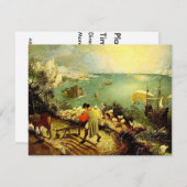 イカロスの秋とブルーゲルの風景 – 1558 招待状 (正面/裏面)