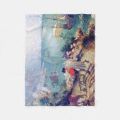 イカロスの秋と風景Pieter Bruegel フリースブランケット (正面)