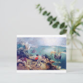 イカロスの秋を持つ風景、Pieter Bruegel ポストカード (スタンド正面)