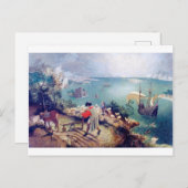 イカロスの秋を持つ風景、Pieter Bruegel ポストカード (正面/裏面)