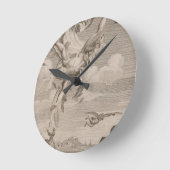 イカロスの秋、1731年(版木、銅版、版画) ラウンド壁時計 (傾斜)