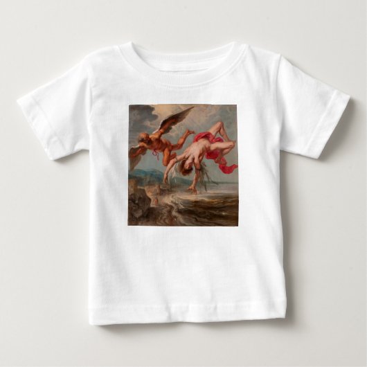 イカロスの秋(Jacob Peter Gowy著) ベビーTシャツ (正面)