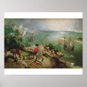 イカロス秋の風景， c.1555 ポスター (正面)