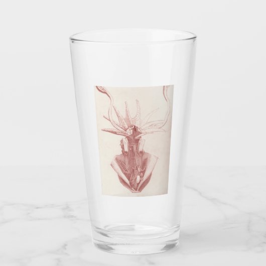 イカヴィンテージ航海のアート タンブラーグラス (正面)