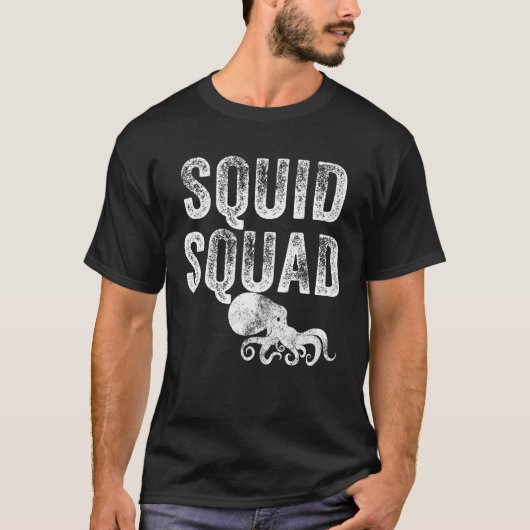 イカ分隊シー海タコヴィンテージ Tシャツ (正面)