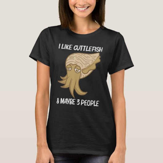イカ女男性へ海生動物 Tシャツ (正面)