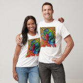 イカ恐怖都市グラフィックホワイトTシャツ Tシャツ (ユニセックス)